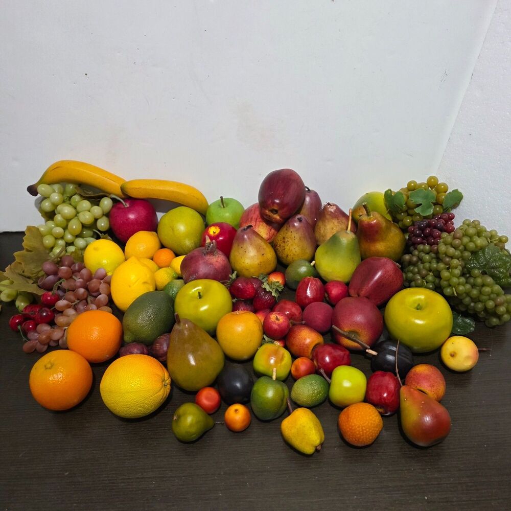 Faux Fruits Collection Realistic Background Display Artificial  Approx 50 pcs